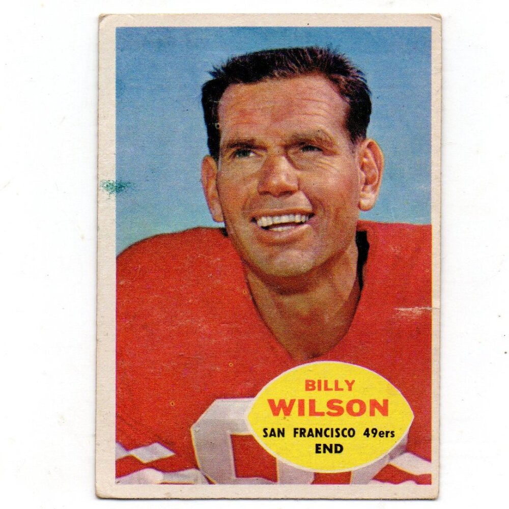 Vintage Sports Card = 1961 Topps #117 Billy Wilson San Francisco 49ers